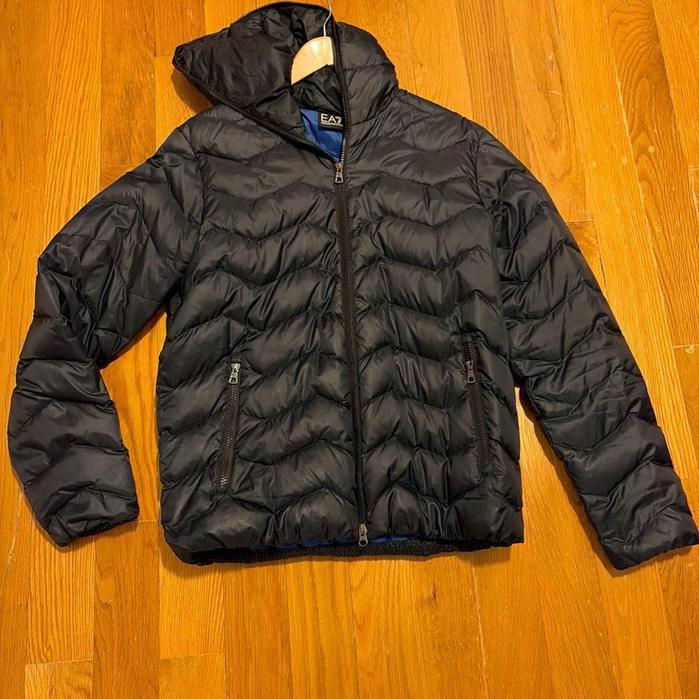 Emporio Armani EA7 Blue Puffer Jacket
